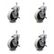 Service Caster 4 Inch Thermoplastic Wheel 1/2 Threaded Stem Caster Set with Brakes SCC, 4PK SCC-TS05S410-TPRS-SLB-121315-4 - alternate 1